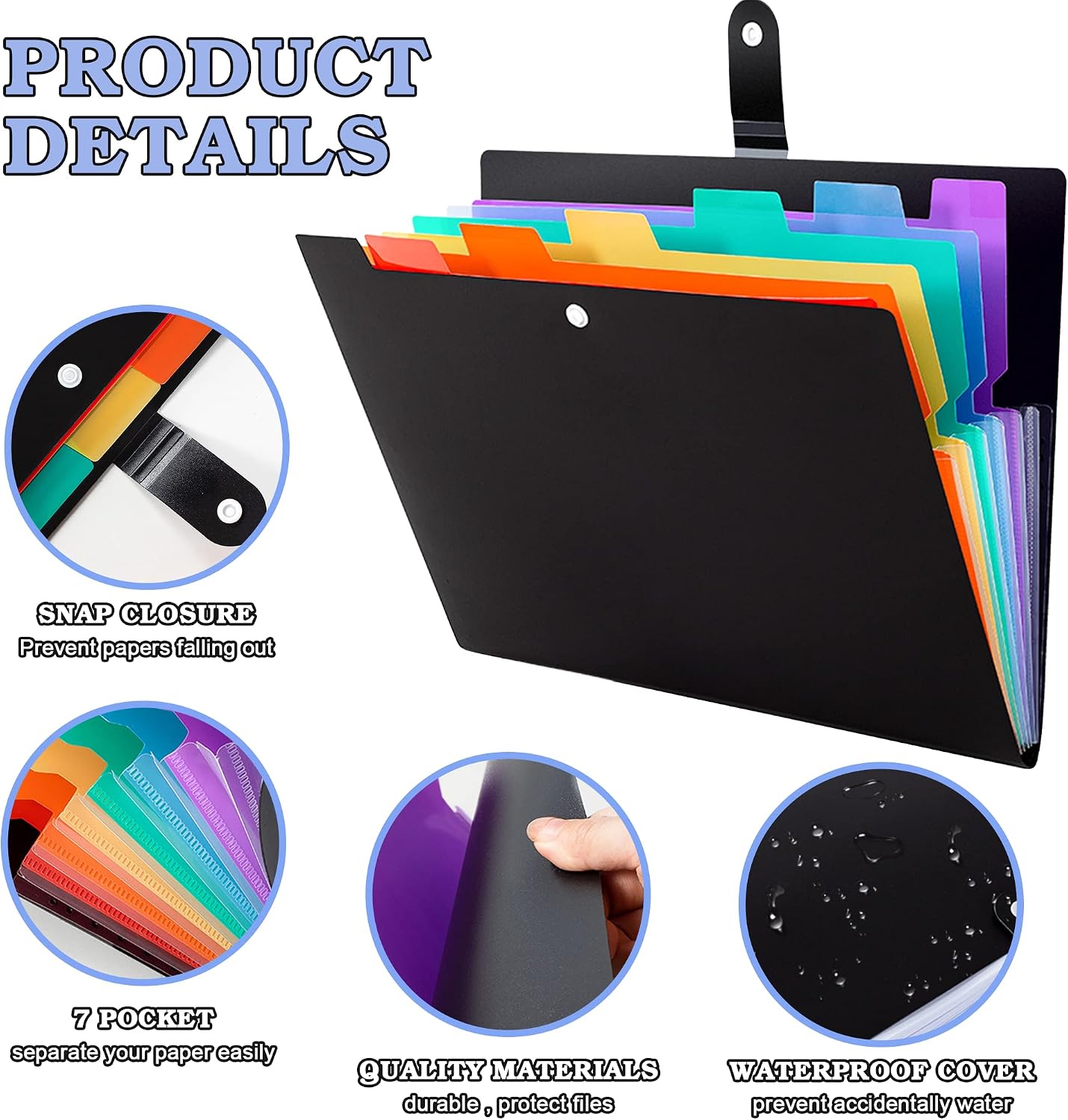 7-Pocket Expanding Accordion File Organizer